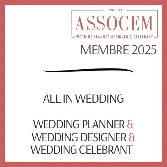 Membre Assocem 2025 — wedding planner, designer & officiante de cérémonie